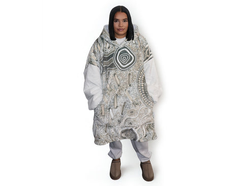 Camping under the Moonlight Oversize Hooded Blanket