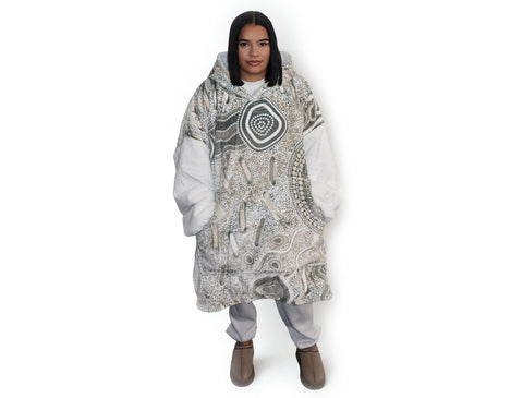 Camping under the Moonlight Oversize Hooded Blanket