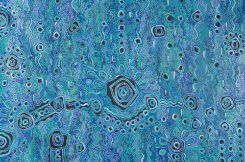 Big Blue Rain Painting by Kelly