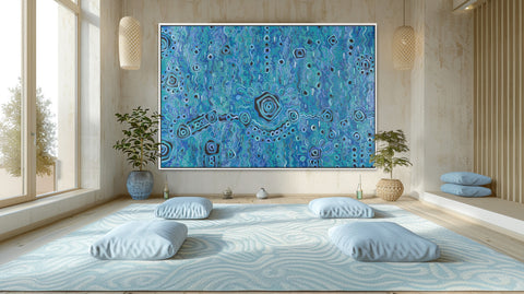 Big Blue Rain Painting by Kelly