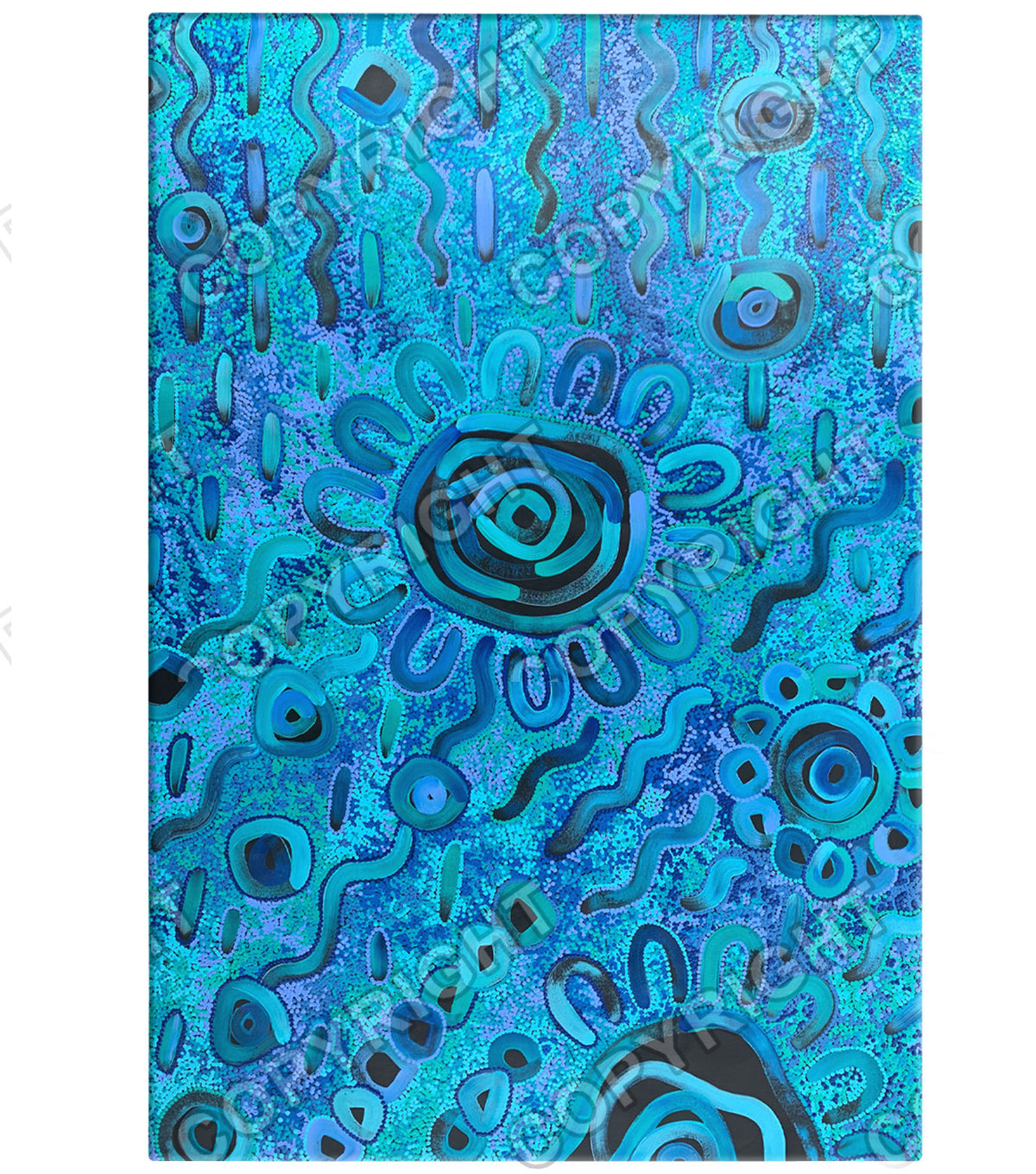 Blue Rain Painting by Kelly