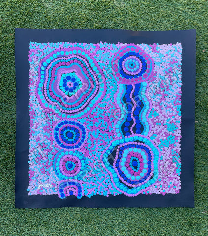 Many Waterholes & Rockholes Painting by T'keyah